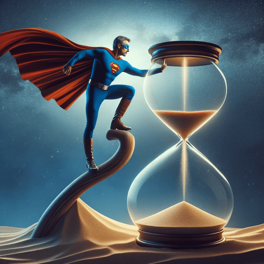 Forty-something Superhero Prioritizing ToDos
