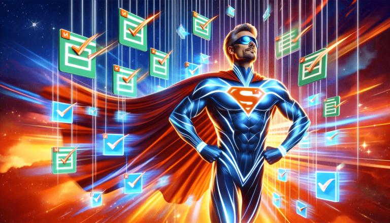 orty-plus superhero efficiently organizing and conquering a giant To-do list