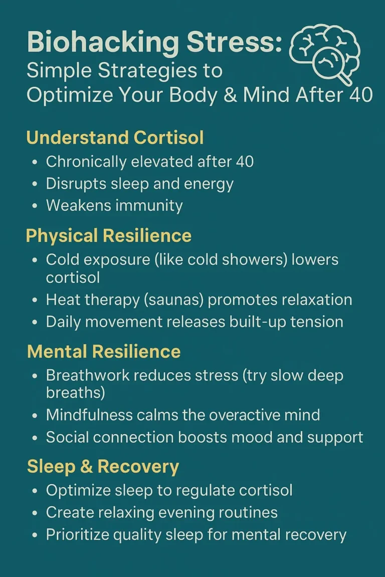 Biohacking Stress: Simple Strategies to Optimize Your Body & Mind After 40