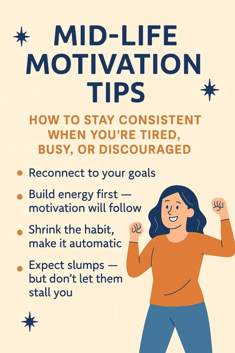 Midlife Motivation: How to Stay Consistent When You’re Tired, Busy, or Discouraged